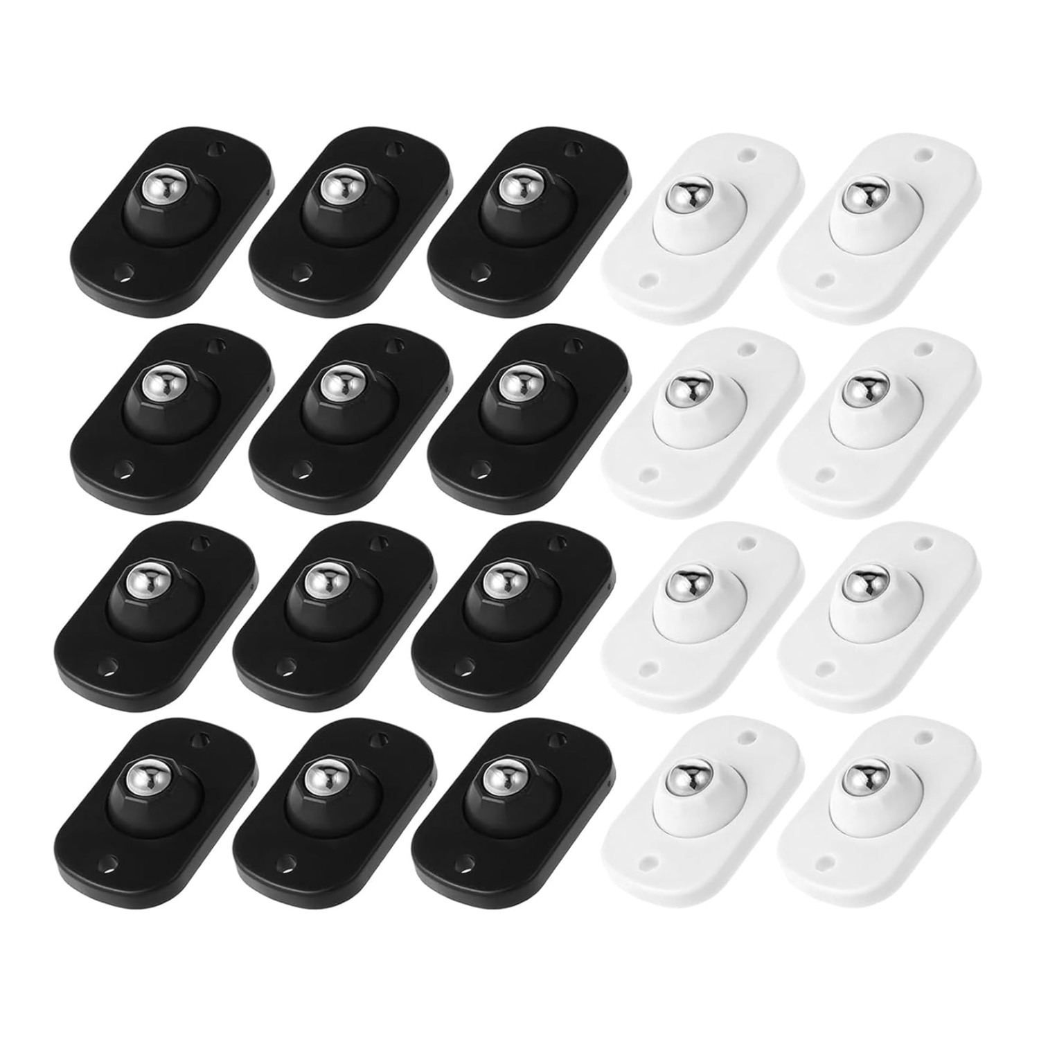 A set of twenty mini caster wheels