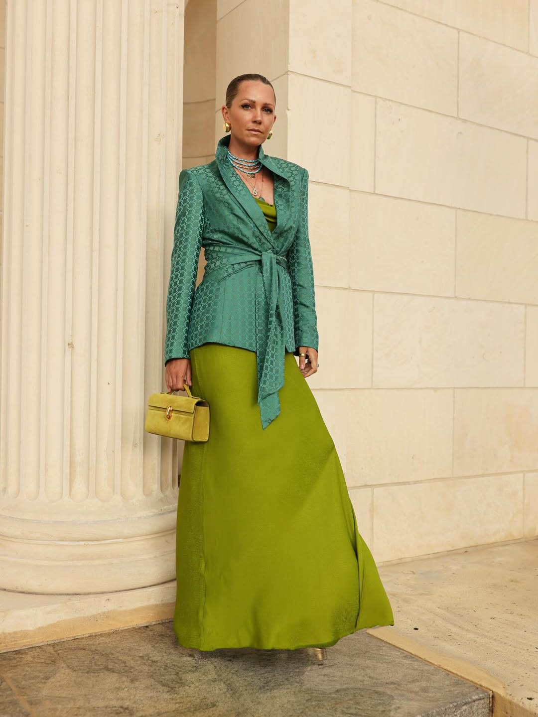 Blair Eadie in a teal blazer.