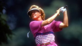 Betsy King in action during the Mazda LPGA Championship circa May 1992 at the Baltimore Country Club