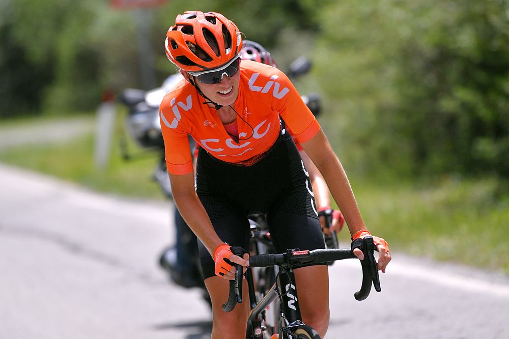 Pauliena Rooijakkers (CCC-Liv) breakaway stage 5 Giro Rosa