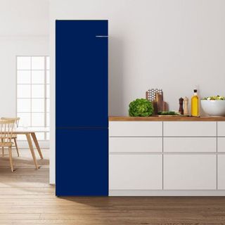bosch vario style fridge freezer in pearl night blue color