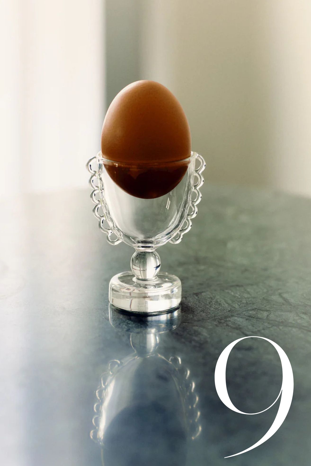 glass egg cup by sophie lou jacobesen