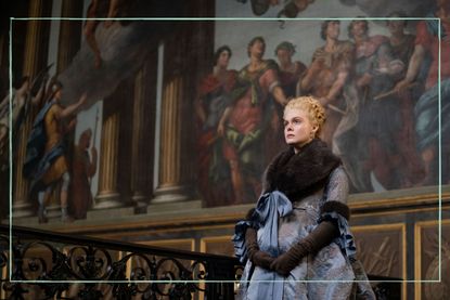 a still of Elle Fanning in The Great at a filming location for season 2