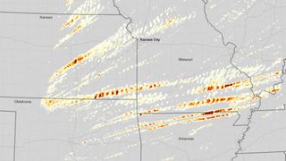 Approximate tornado tracks from the twisters that struck on Feb. 28 and 29.