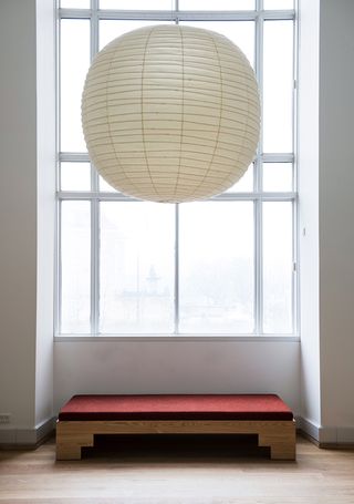 Akari light sculpture by Isamu Noguchi at Kafeteria, Copenhagen, Denmark