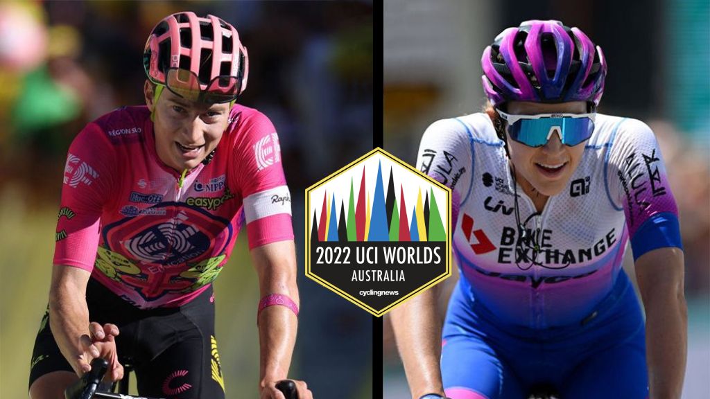 The US team will be led in elite road races at 2022 UCI Road World Championships by Neilson Powless for men and Kristen Faulkner for women Getty Images composite