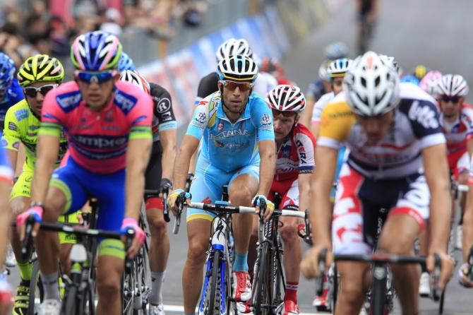 Vincenzo Nibali (Astana) at the finish in Matera