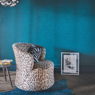 turquoise blue snakeskin wallpaper