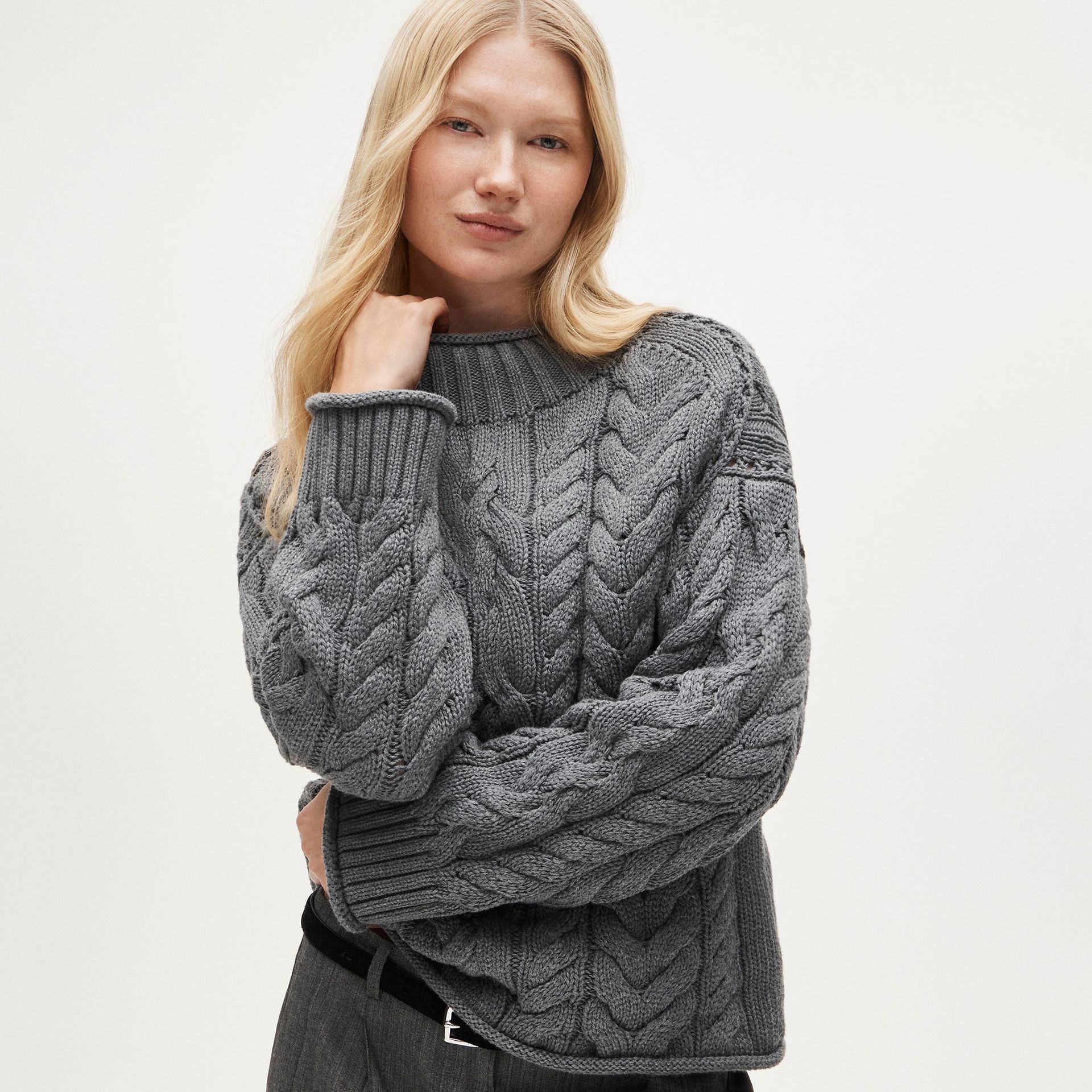 2025 Rollneck™ Cable-Knit Sweater