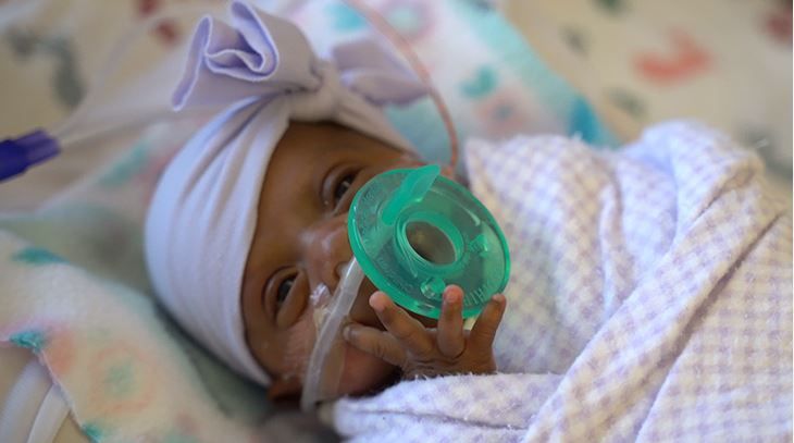 A newborn in San Diego nicknamed baby &quot;Saybie&quot; is the the world&#039;s smallest surviving premature baby. Above, Saybie in March 2019, when she was around 3 months old and weighed 3 lbs.