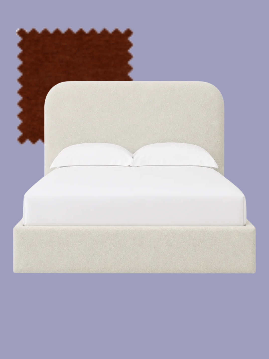 Comodo living, The Elysium Double Bed in Velvet / Eco-Velvet Airforce