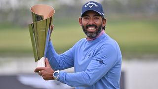 Pablo Larrazabal with the Korea Championship trophy