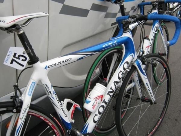 The riders are presented on stage