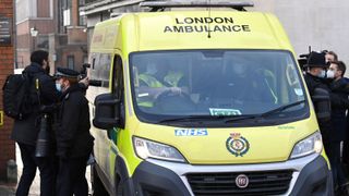 Ambulance leaves King Edward VII hospital