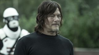 daryl in black shirt in The Walking Dead