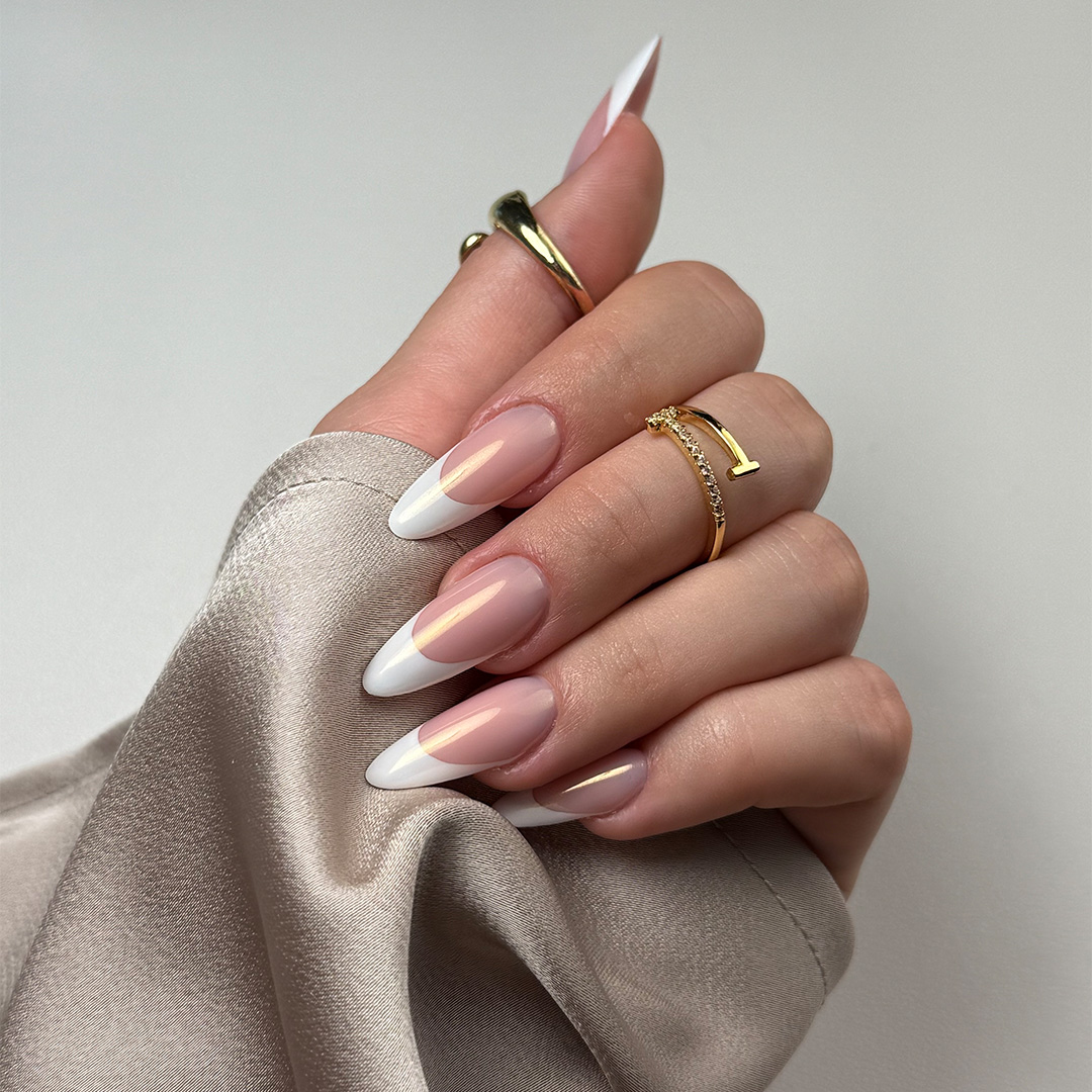 Chrome French Tip Nail Ideas