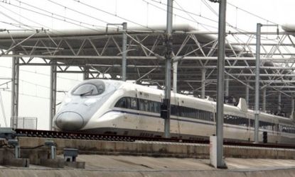 China's CRH high-speed train embarks on its test run May 11, 2011: California lawmakers approved financing for its own bullet train, which could cost the cash-strapped state $68 billion.