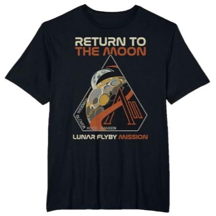 Vintage Artemis II Return to The Moon Mission Patch T-Shirt