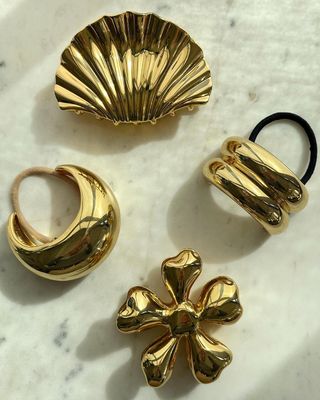 Lelet NY gold hair accessories