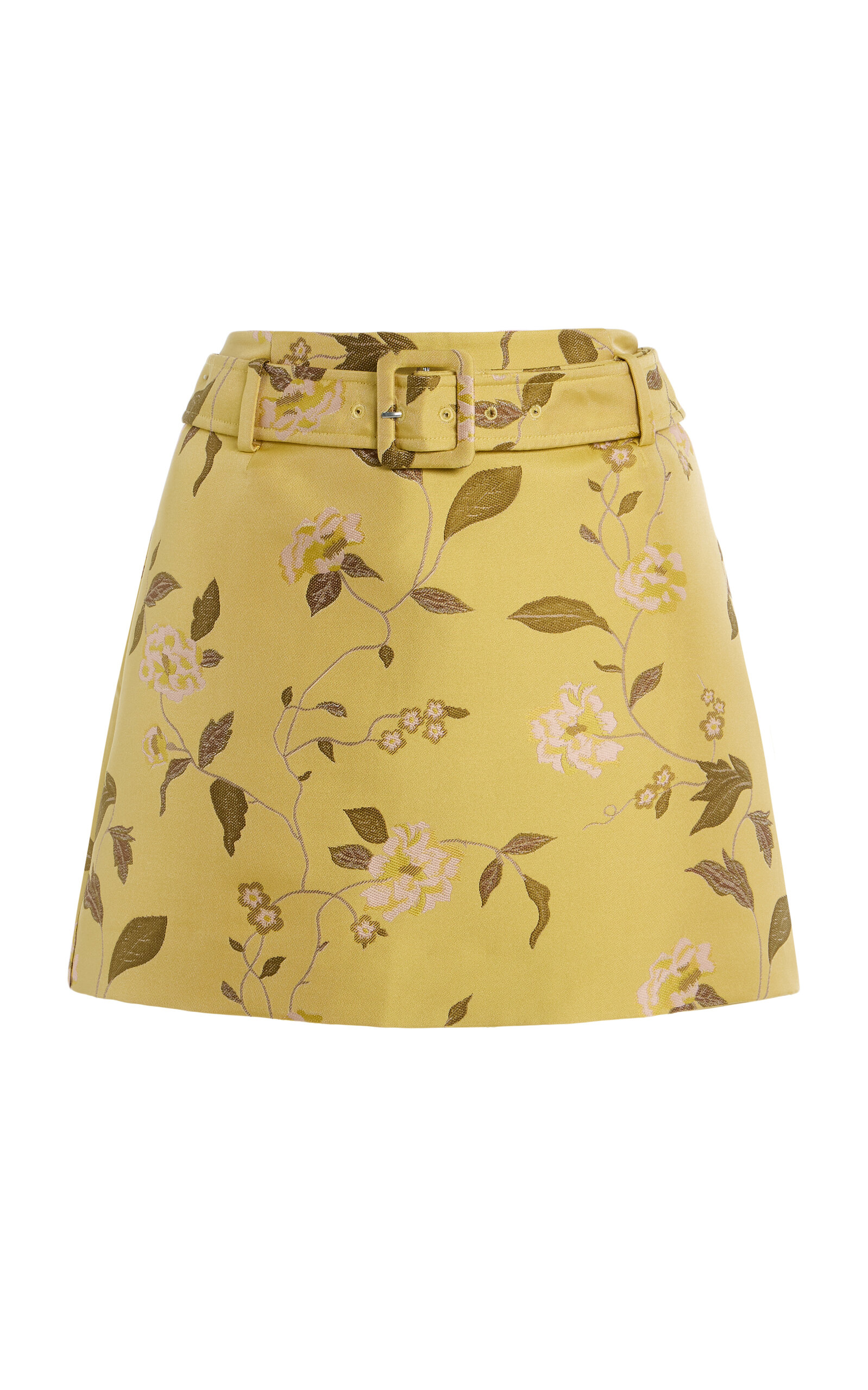 Reese Belted Floral Jacquard Mini Skirt