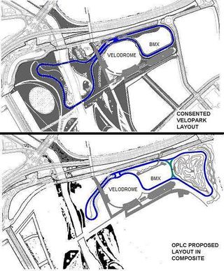 Velopark map, Eastway meeting March 2011