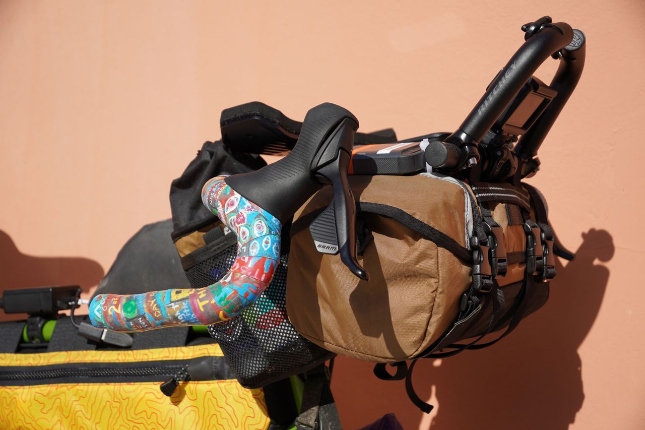 Image shows the tech specs of one of the bikes being ridden at the 2023 Atlas Mountain Race