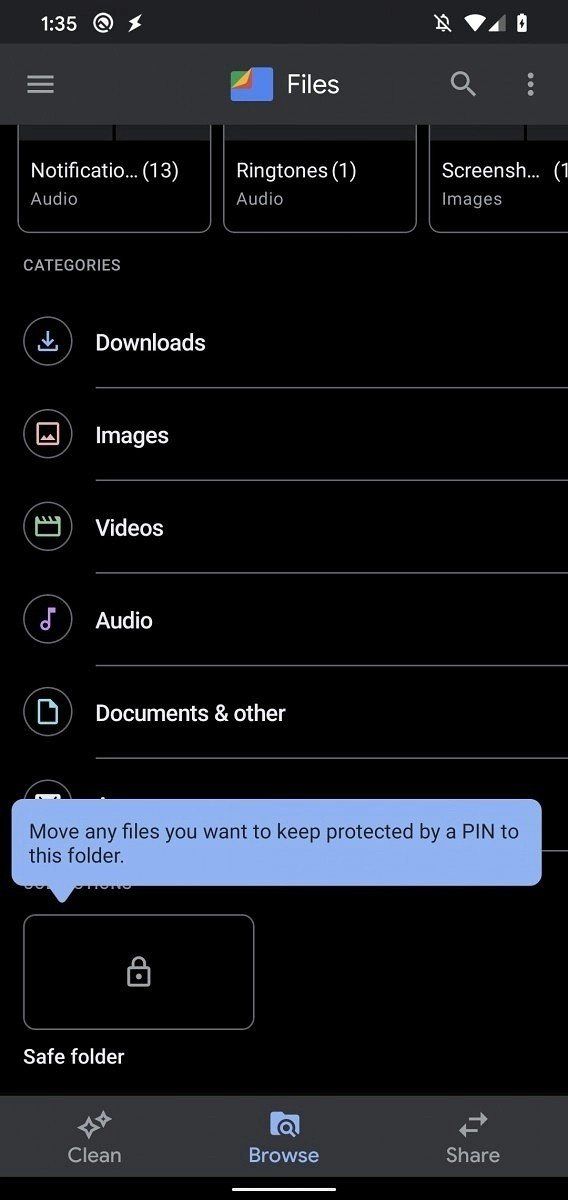 Files By Google Safe Folder