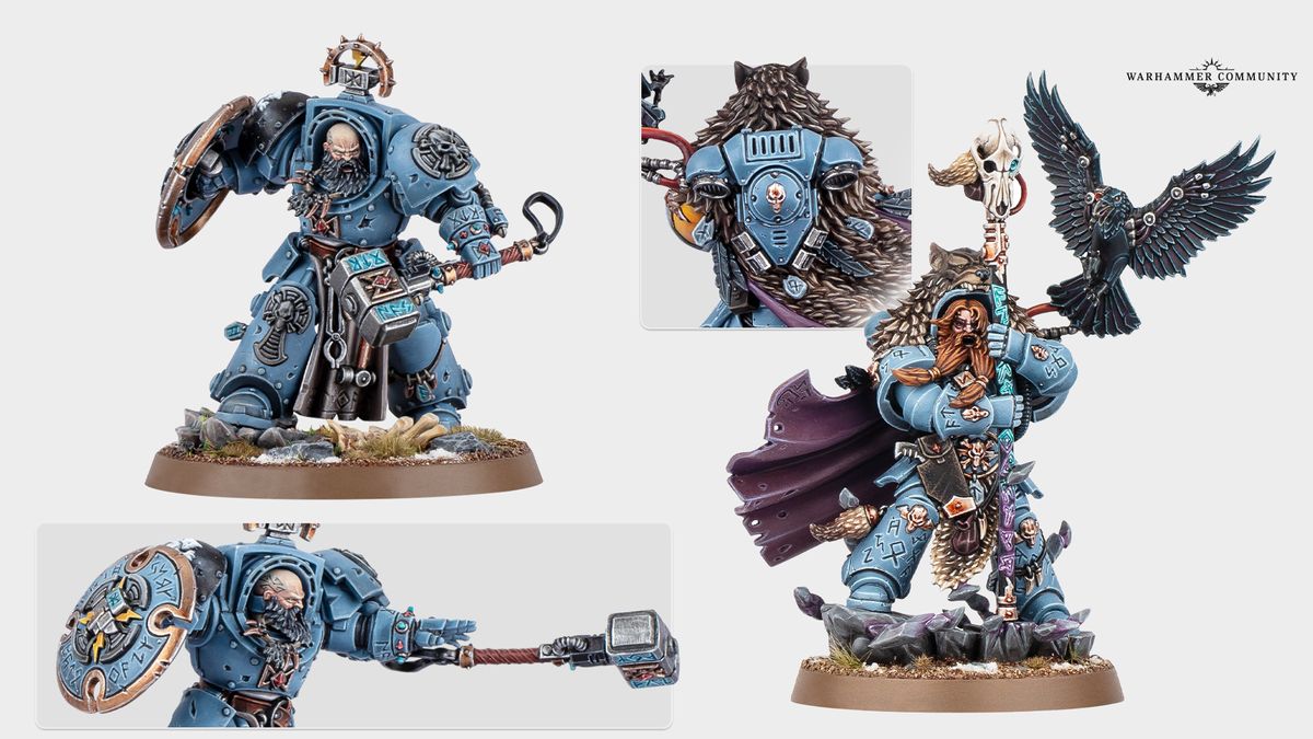 Arjac Rockfist and Njal Stormcaller models with extra view of alternate poses or gear, all against a plain background