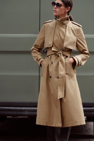 Zw Collection Water-Repellent Trench Coat