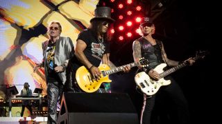 Guns N' Roses onstage at Power Trip