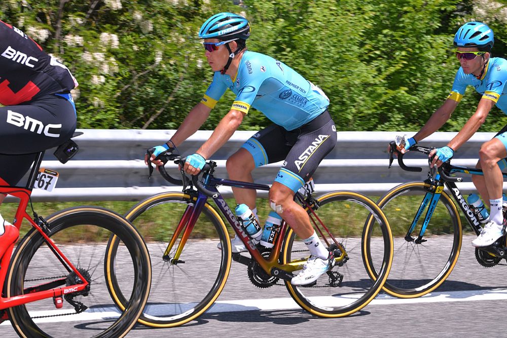 Miguel Angel Lopez of Colombia and Astana Pro Team during stage 9 at the Giro d'Italia