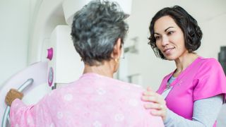 woman having breast cancer screening