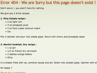 And some cocktail recipes