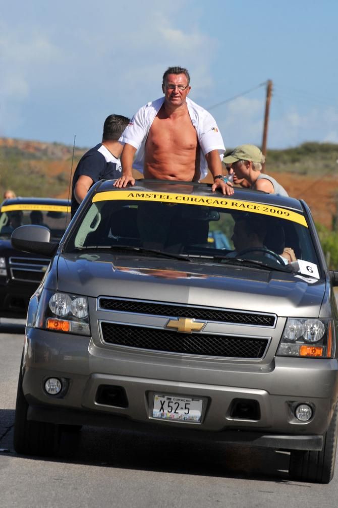 Former pro Dirk De Wolf enjoying the race