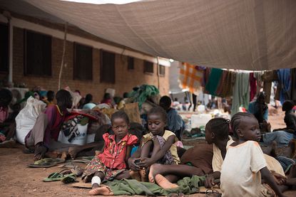 Children in a displaced persons camp in South Sudan.