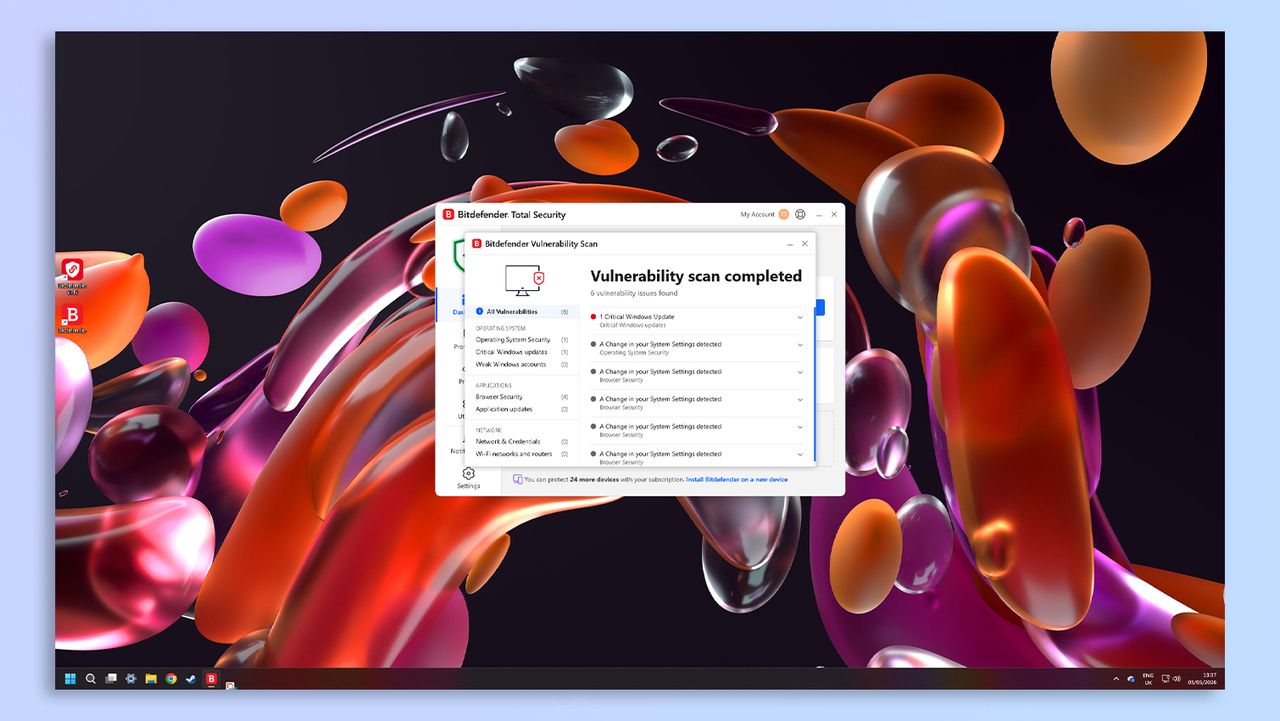 Bitdefender software screenshot