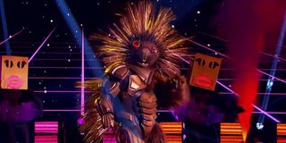 Robopine singing on The Masked Singer