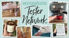 A collage six items being tested by our Tester Network alongside the words Woman&Home Tester Network