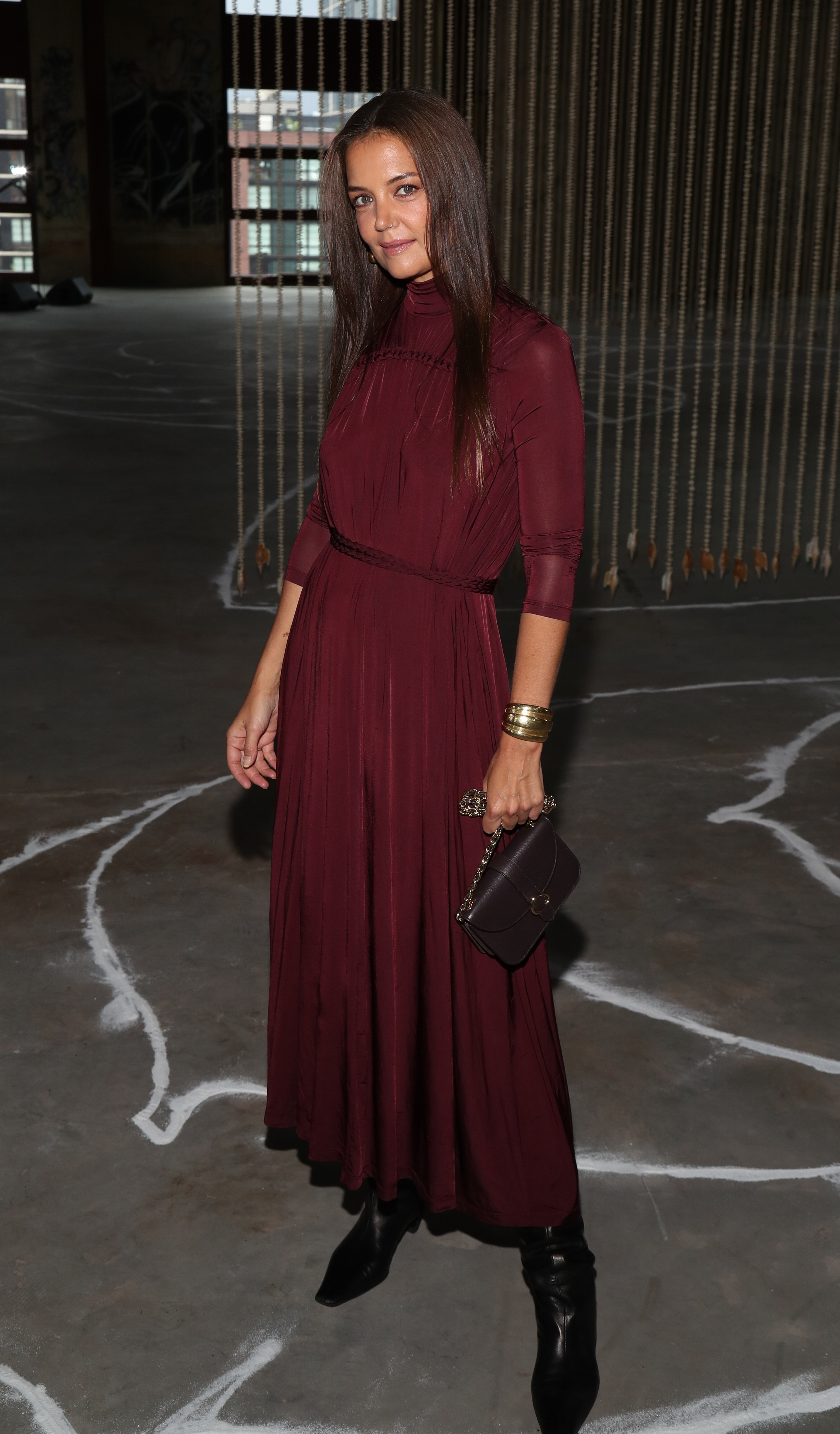 Katie Holmes attends the Ulla Johnson Show during New York Fashion Week September 2023 on September 10, 2023 in New York City. (Photo by Manny Carabel/Getty Images)