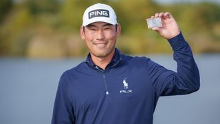 Chan Kim with his PGA Tour card