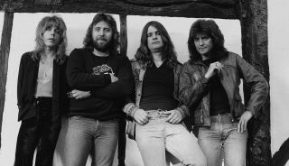 Blizzard Of Ozz: (l-r) Randy Rhoads, Lee Kerslake, Ozzy Osbourne, Bob Daisley