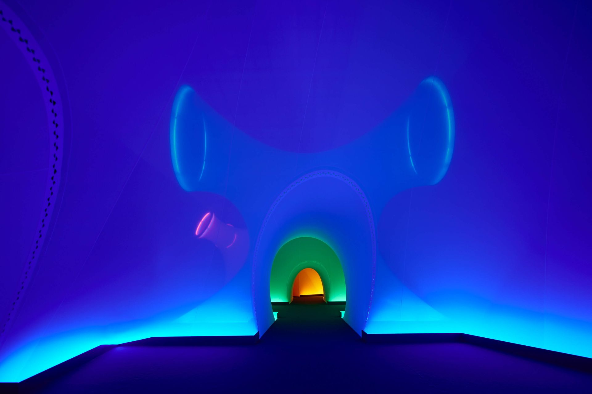 blue immersive artwork