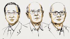 An illustration of the 2025 Nobel Prize in Chemistry winners. 