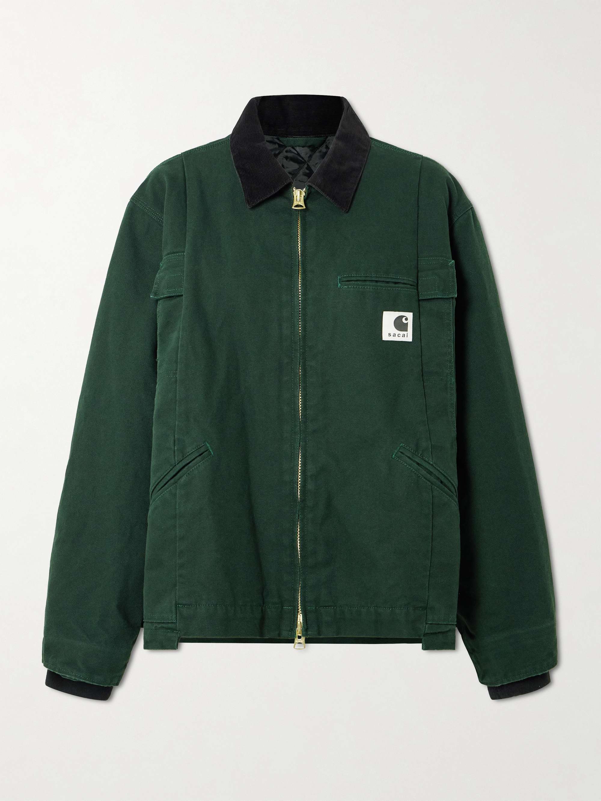 + Carhartt Wip Duck Oversized Corduroy-Trimmed Appliqu&amp;eacute;d Cotton-Canvas Jacket