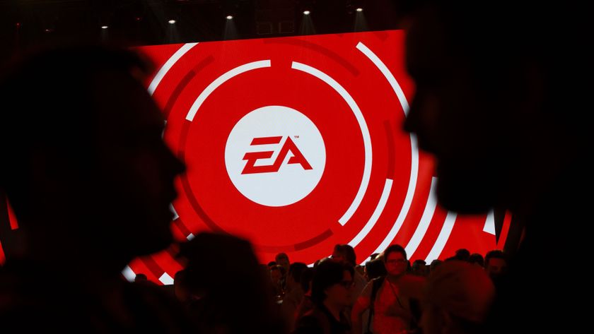 Attendees gather in front of an Electronic Arts Inc. (EA) logo displayed on a screen during the company&#039;s EA Play event ahead of the E3 Electronic Entertainment Expo in Los Angeles, California, U.S., on Saturday, June 10, 2017. EA revealed two new titles along with the annual iterations of the company&#039;s sports games, as well as unveiling the highly anticipated &quot;Star Wars: Battlefront II&quot; open-world multiplayer gameplay. Photographer: Patrick T. Fallon/Bloomberg via Getty Images