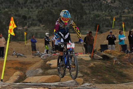 Leigh Darrell has daylight behind him after the crash that took out the rest of the field in the final.