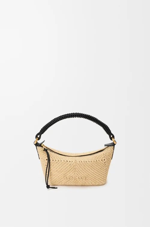 Cala Mini Bag in Classic Calfskin and Raffia