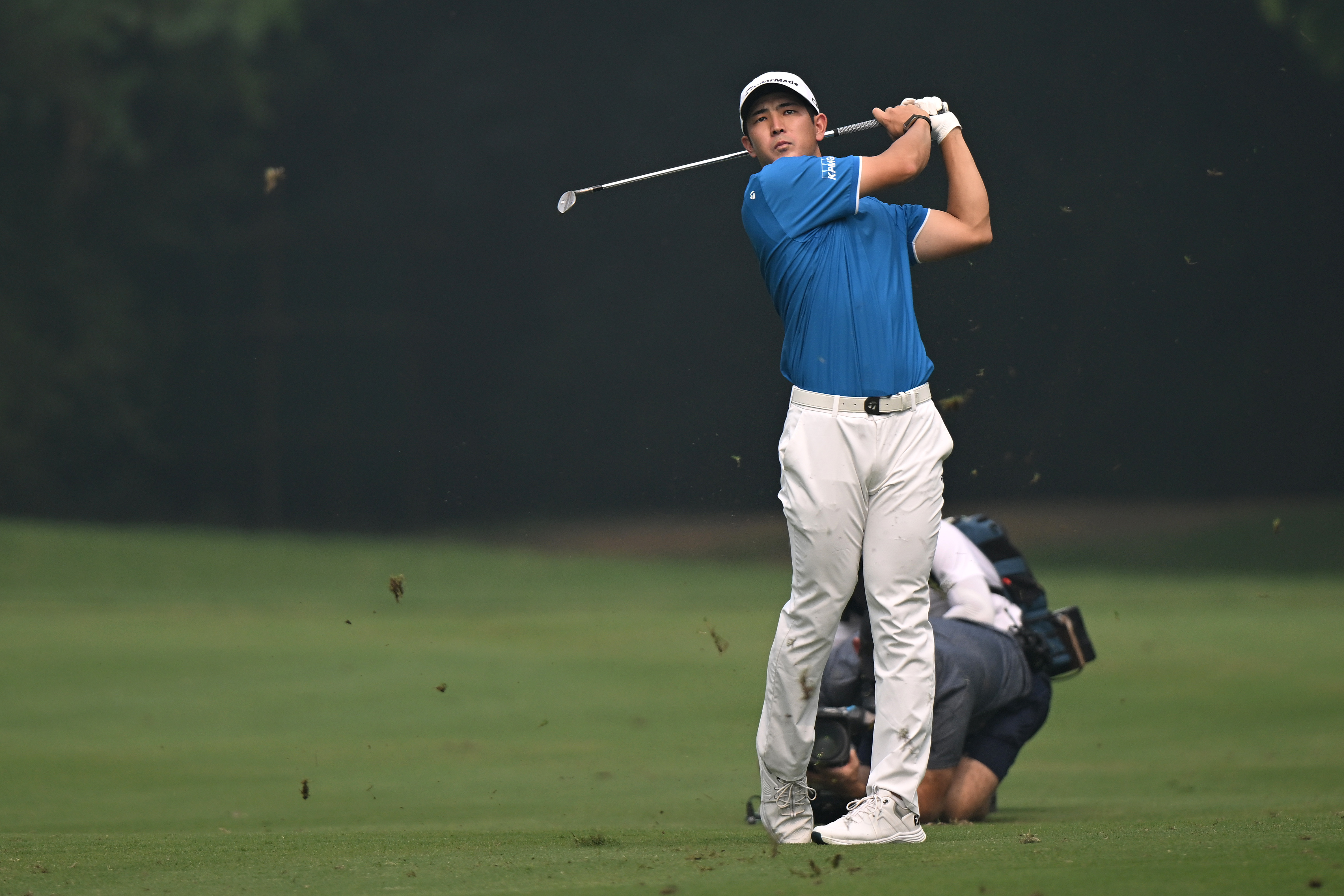 Keita Nakajima hits an approach