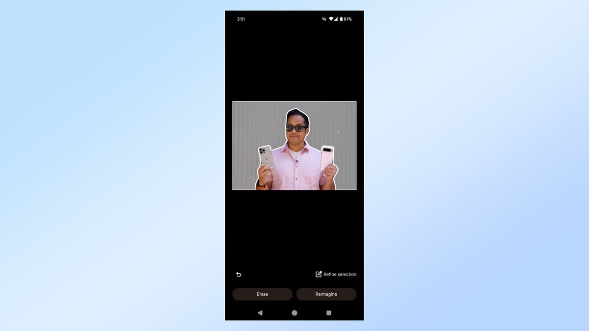 Screenshot of Reimagine feature with Pixel 9 Pro XL.