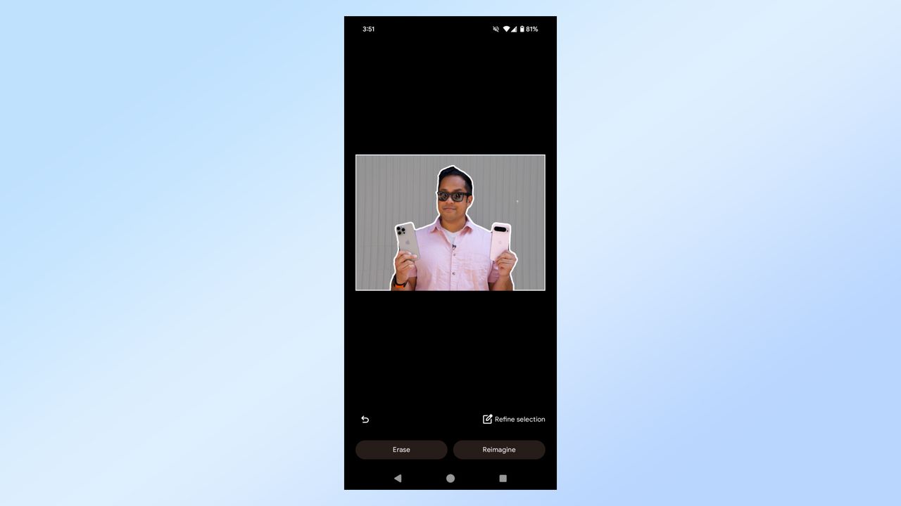 Screenshot of Reimagine feature with Pixel 9 Pro XL.